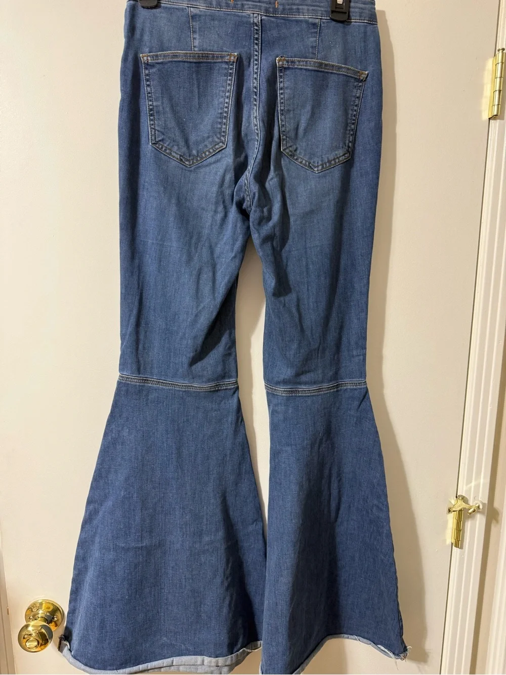 Free People FP High Rise Extreme Flare Bell Bottom Jeans 28R Western Boho
